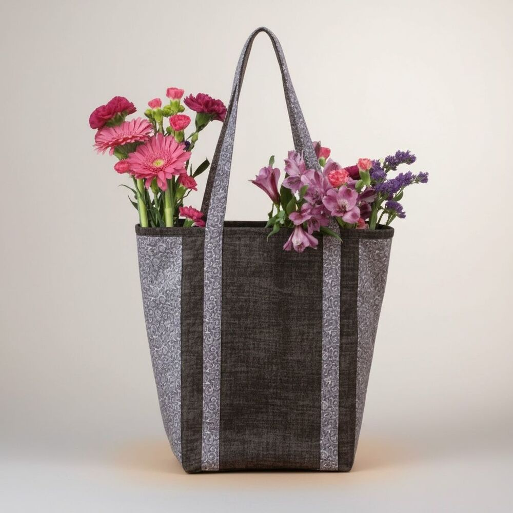 June Tailor Weekender Bag Sewing Kit - Easy Skill Level - Gray Black